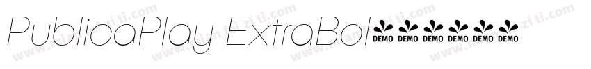 PublicaPlay ExtraBol字体转换